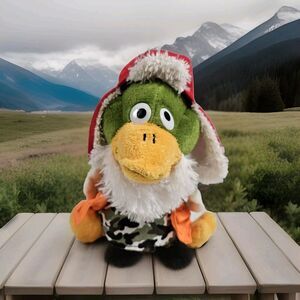 Gemmy Animated Plush Duck Singing "Hit me with your Best Shot" Redneck  Hunter